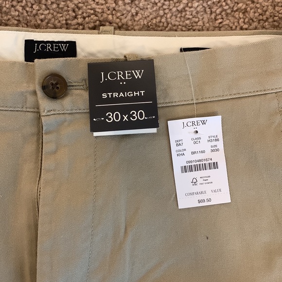 J.Crew Men’s Straight-Fit Flex Khaki Pant - Khaki, 30/30 - Picture 4 of 4